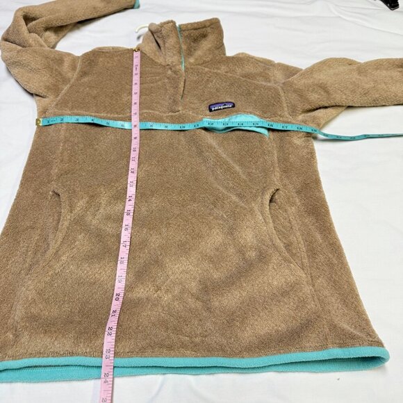 Patagonia Women’s Re-Tool Snap-T Pullover Medium Tan Aqua Trim EUC - Picture 9 of 9